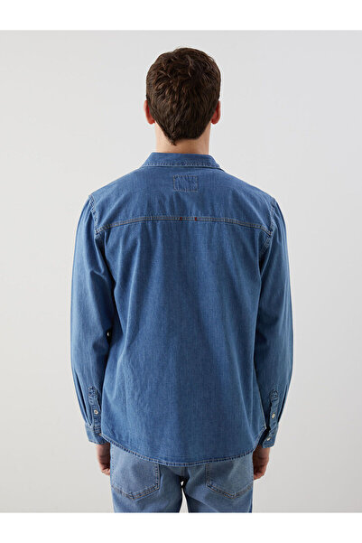 LC Waikiki Yeni Sezon Regular Fit Uzun Kollu Erkek Jean Gomlek - S5GE09Z8