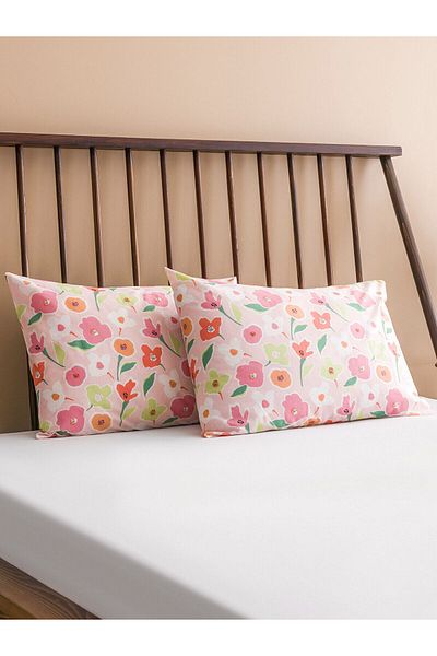 LC Waikiki Floral Cotton Pillow Case 2 Pcs 50X70 cm