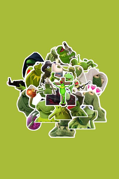 dadi ramba حزمة ملصقات Kermit - مجلة Bullet - جدول الأعمال - مخطط - دفتر ملاحظات - ملصق لاصق للكمبيوتر المحمول