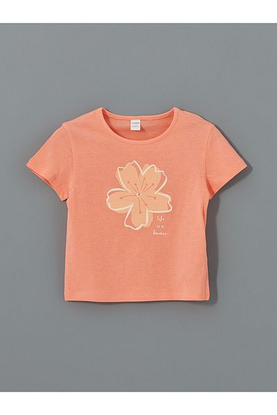LC Waikiki Crew Neck Floral Girl's T-Shirt 2-Piece