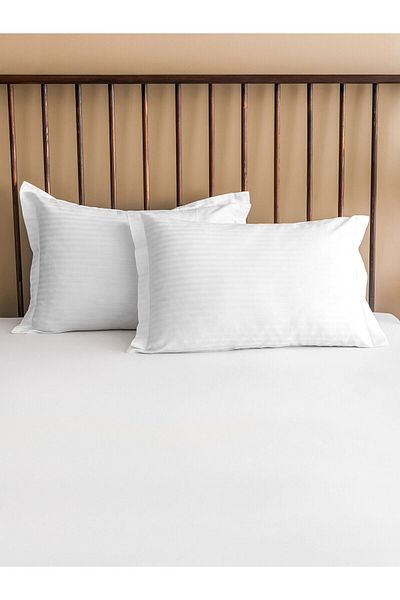LC Waikiki Stripe Patterned Cotton Pillow Case 2 Pack