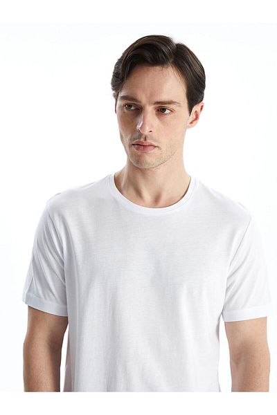 LC Waikiki Ανδρικό T-Shirt από βαμβακερό χτενισμένο λαιμό