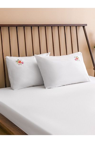 LC Waikiki Embroidered Cotton Pillow Case 2 Pack 50X70 cm