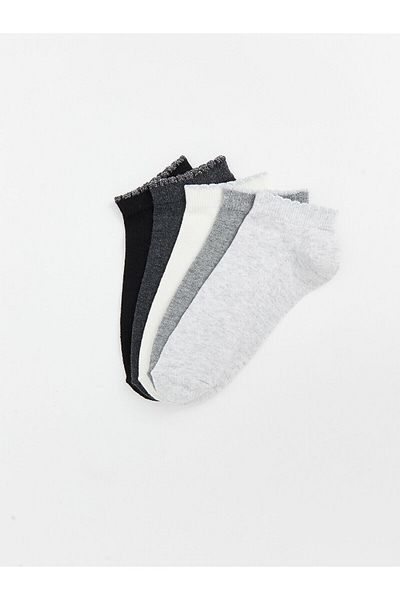 LC Waikiki Women's Plain Booties Socks 5-Pack