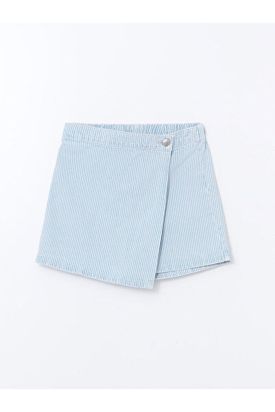 LC Waikiki Özmarka Fustă scurtă din denim pentru fete, cu talie elastică, sez...