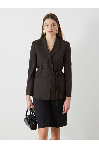 LC Waikiki سترة نسائية مخططة للموسم الجديد - S5MN68Z8