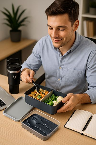 QUİCKPREP Gray Two-Layer Food Bottom