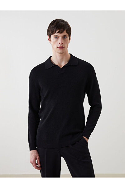 LC Waikiki Nevavm Polo Collar Long Sleeve Men's Knitwear Sweater with Differe...