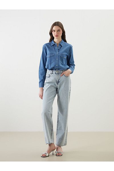 LC Waikiki Γυναικείο τζιν πουκάμισο Loose Fit