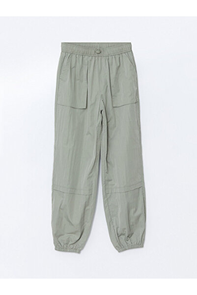 LC Waikiki Pantaloni de jogging pentru fete LCW Kids kaki cu talie elastică