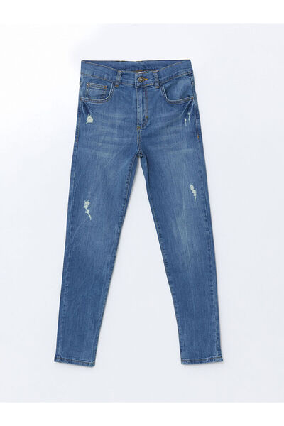 LC Waikiki Pantaloni de jeans pentru băieți LCW Kids cu elastic ajustabil în ...