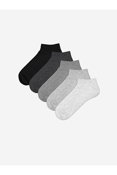 LC Waikiki Women's Plain Booties Socks 5-Pack
