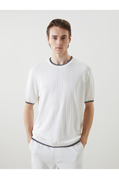 LC Waikiki Strickpullover für Herren mit Rundhalsausschnitt und kurzen Ärmeln