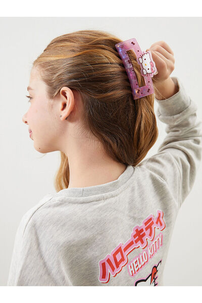 LC Waikiki LCW Kids Crop-Sweatshirt mit Rundhalsausschnitt und Hello Kitty-Au...