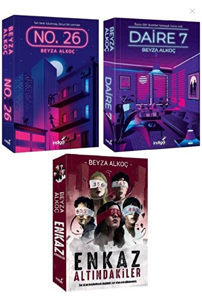 İndigo Kitap Daire 7 - Enkaz Altındakiler - No 26 Karton Kapak Beyza Alkoç 3 Roman