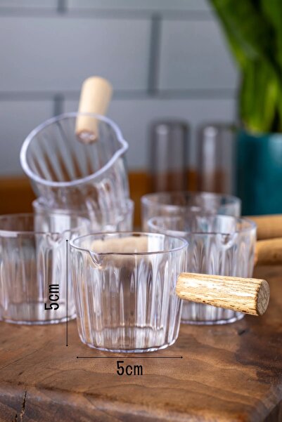 Espas Home 6 Piece Sauce Bowl Set with Wooden Handle