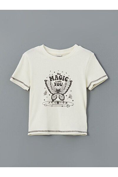 LC Waikiki Нова сезонна тениска с кръгло деколте за момиче - S50895Z4