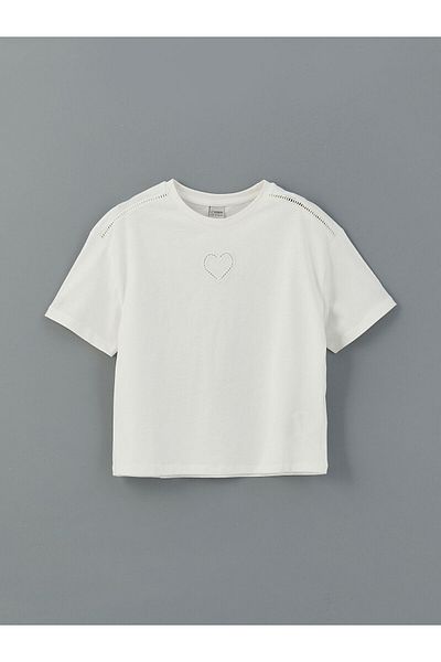 LC Waikiki Κοριτσίστικο T-Shirt με λαιμόκοψη