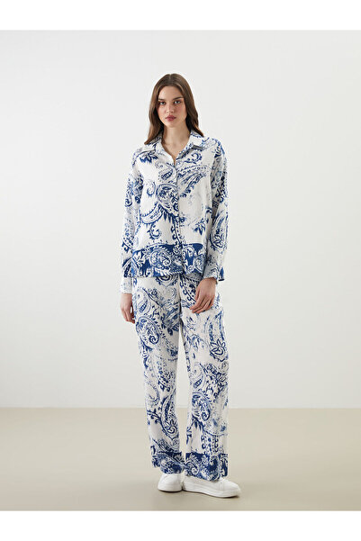 LC Waikiki Vizyon Yeni Sezon Beli Lastikli Desenli Kadın Pantolon