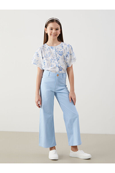 LC Waikiki Нов сезон Панталон за Момиче с Регулируема Талия и Еластична Талия...