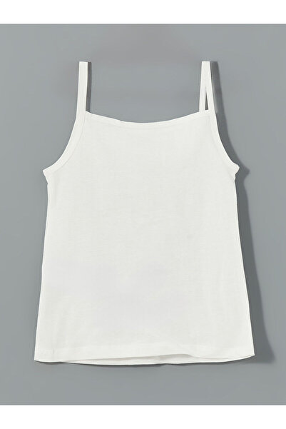 LC Waikiki Lcw Kids Ecru Square Collar Girl's Undershirt 2-Piece