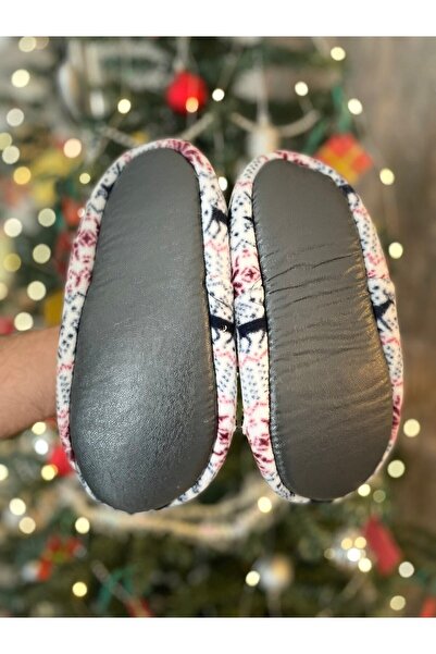 Lurji Μαλακά βελούδινα μποτάκια με θέμα την Πρωτοχρονιά Παντόφλες Σόλα Home Ballerinas Home Shoes