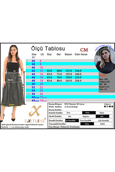 EXİTLİNE Women's Belted Faux Leather Khaki Skirt