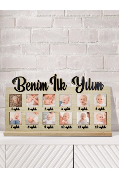 ack ahşap My First Year Photo Frame, First Year Photo Album, Newborn, Photo F...