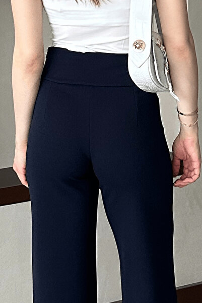 Paw Garage Modal Fabric Palazzo Women's Pants with Corsage Premium Workmanship