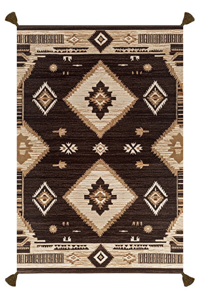 Rugs Modern Halı Nova Art Kahverengi Bej Etnik Desenli Dokuma Taban Dekoratif...