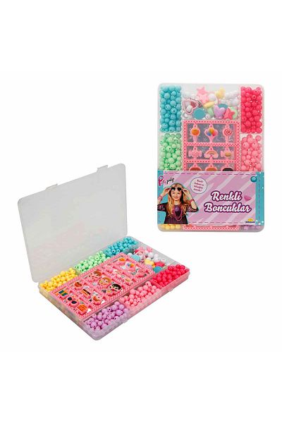 Sunman Pretty Pi̇nky Color Beads Hobby Jewelry Set 3+