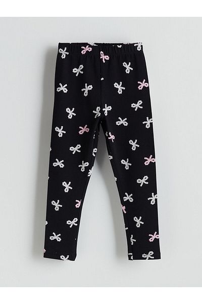 LC Waikiki Elastic Waist Ribbon Detailed Girls' Tights 2 Pack