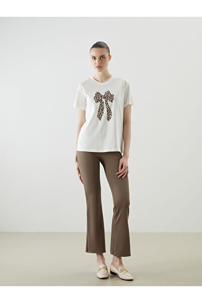 LC Waikiki Özmarka Νέα Σεζόν Γυναικείο Παντελόνι Κολάν με Ελαστική Μέση και Ι...