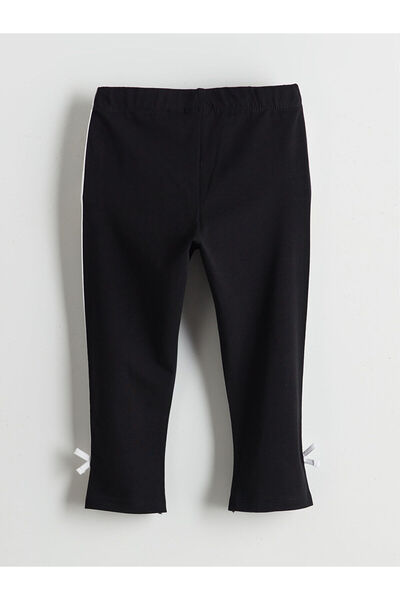 LC Waikiki Lcw Kids Elastic Waist Bow Detailed 3/4 Length Girls' Leggings