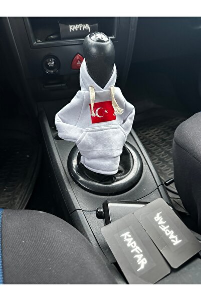 KAPFAR Türkiye Bayrağı Baskılı Vites Hoodie Kapşonlu Vites Topuzu Kılıfı Vite...