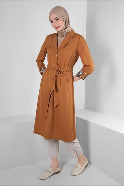 Alvina Trenci cu model leopard cu curea 10752 - Detaliu manșetă