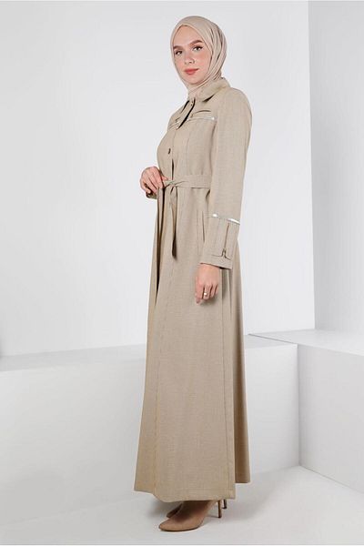 Alvina Zippered and Belted Top Coat 10655