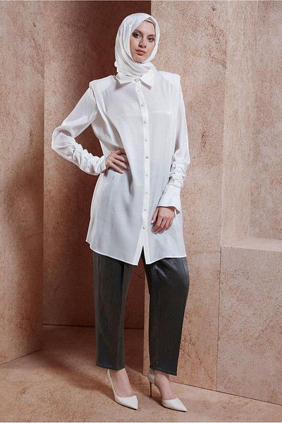 Alvina Tunic 44580 - Drawstring Detailed
