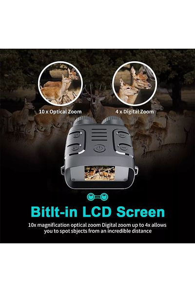 COOYA 1080P Portable Infrared Binocular, With 5X digital zoom, 2.4-inch HD LCD screen, for Outdoor
