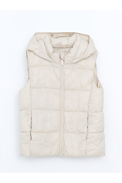 LC Waikiki Vestă gonflabilă pentru fete cu ușă ecru pentru copii T T Cup