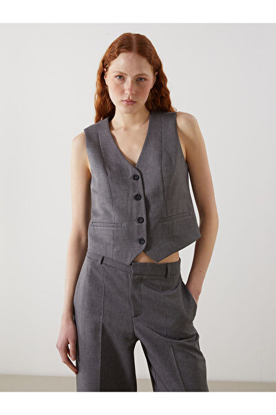 LC Waikiki Γυναικείο κλασικό γιλέκο με λαιμόκοψη