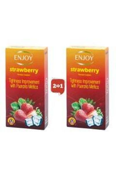 Enjoy Enjoy Premium Strawberry Flavored Condoms, 24 Count