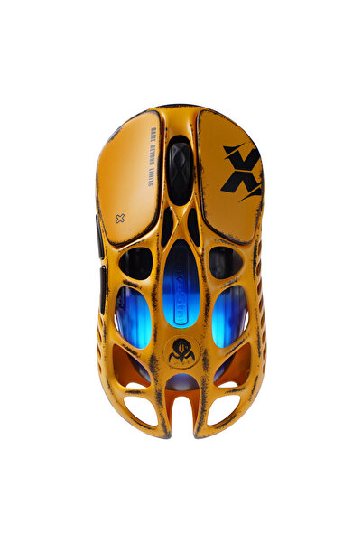 Gravastar Mercury X Optik Gaming Mouse, Kablosuz, 32K DPI, RGB, Magnezyum Gövde, Sarı