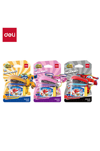 Deli دباسة E0249 - 15 ورقة - أزرق/أصفر/أحمر