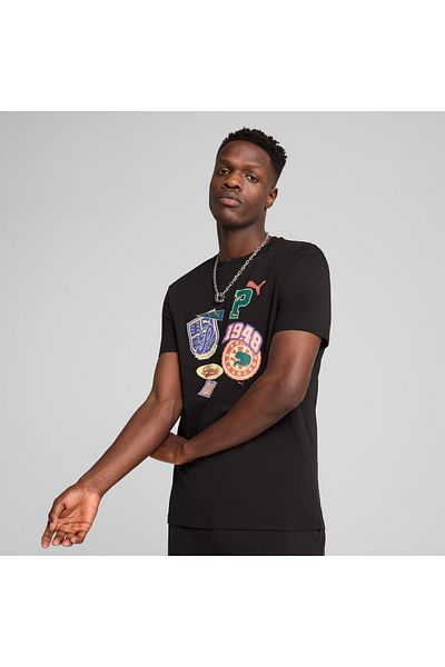 Puma Мъжка черна тениска Wardrobe Ess Graphic