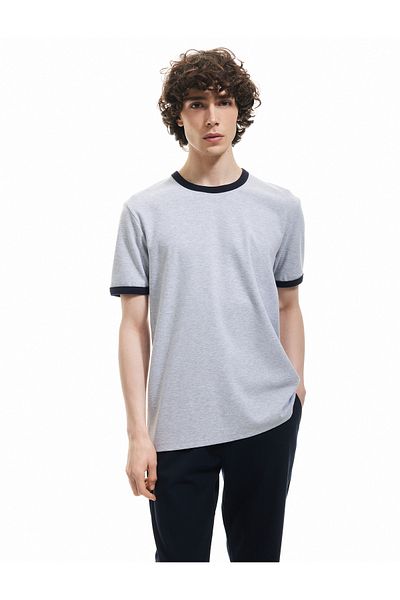 Koton Cotton Regular Fit Bias Short Sleeve Crew Neck Men's T-Shirt