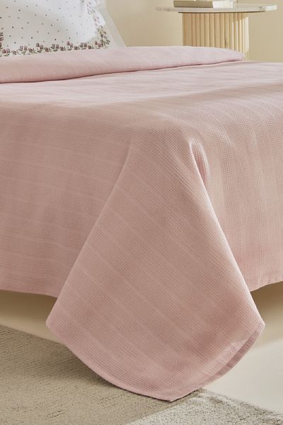 Karaca Home Roshell 100% Cotton Double Pique Set Powder