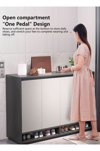sharpdo Household Furniture Large Capacity Shoe Cabinet Storage Cabinet, Removable Shelves