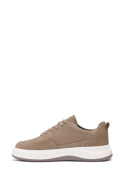 Derimod Men's Mink Lace-Up Nubuck Leather Sneaker 25Sfd6606V3
