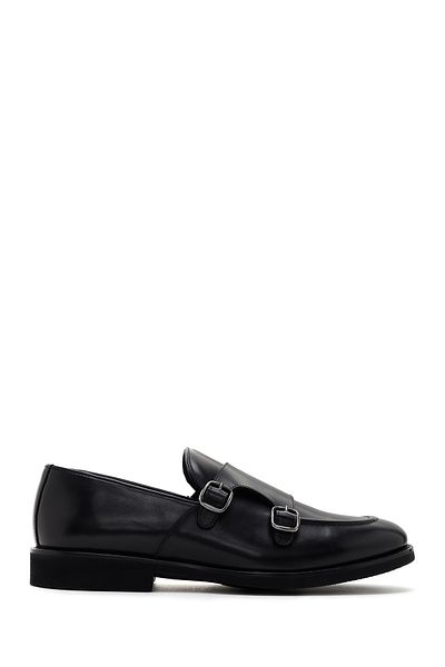 Derimod Men's Black Leather Loafers 25Sfd 740118